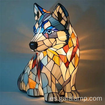 Luz nocturna de perro de color de color de colorido artístico